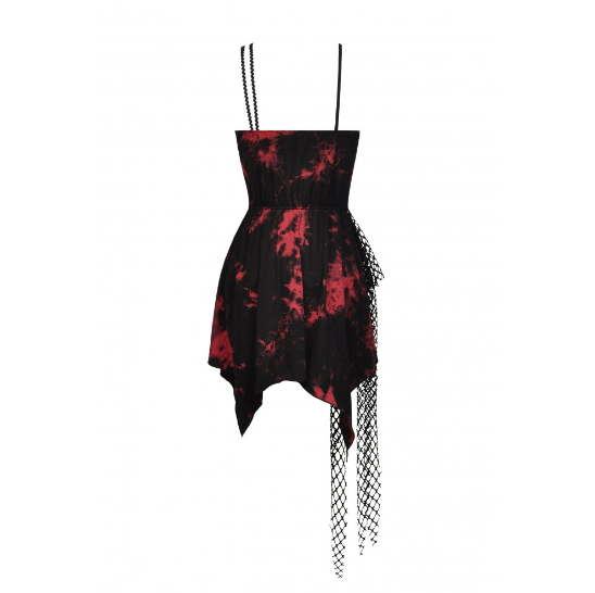 Punky rot-schwarzer Fetzendress von Dark in Love
