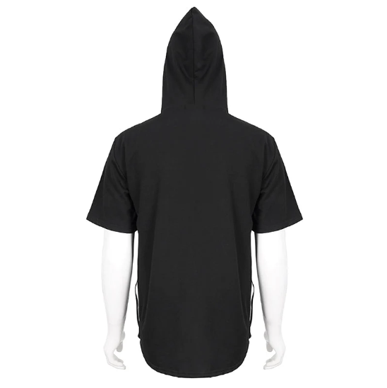 Gothic Hooded T-Shirt mit Zip der Firma Devil Fashion