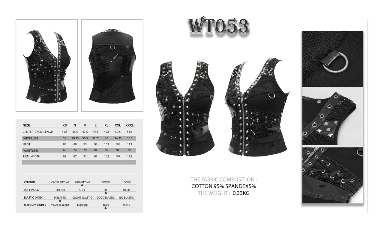 Gothic women vest Punky Lady by Devil Fashion