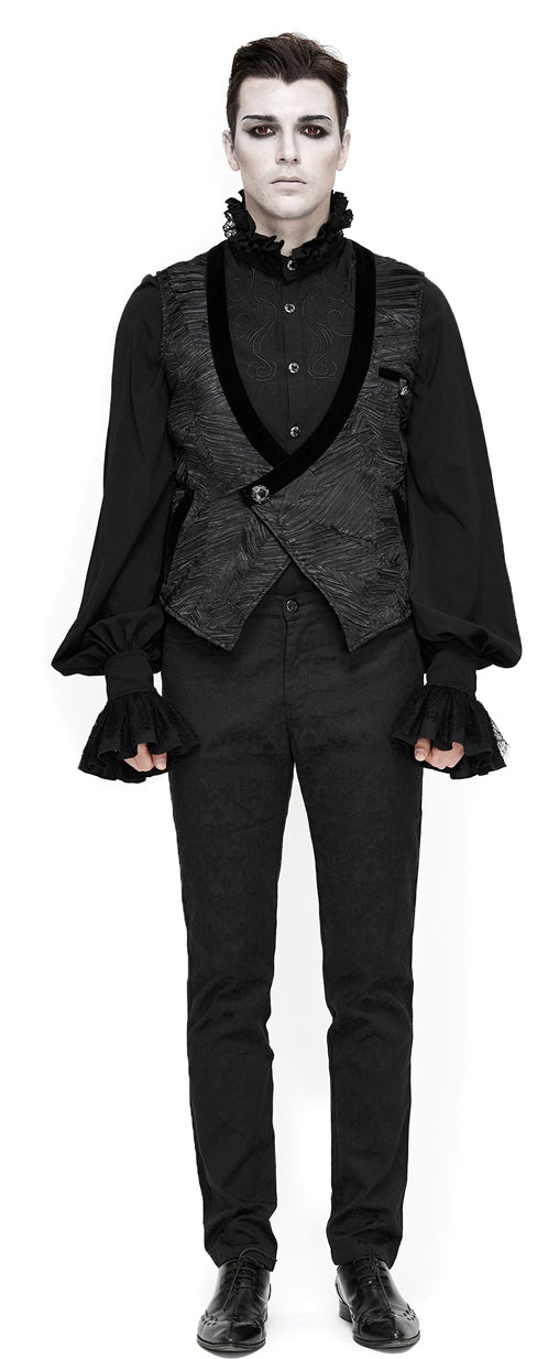 Gothic men vest brocade by Devil Fashion