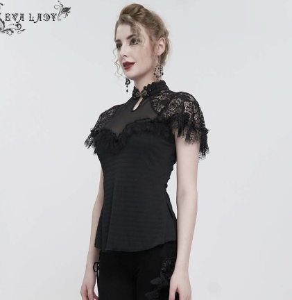 Viktorianisches Spitzentop von Devil Fashion