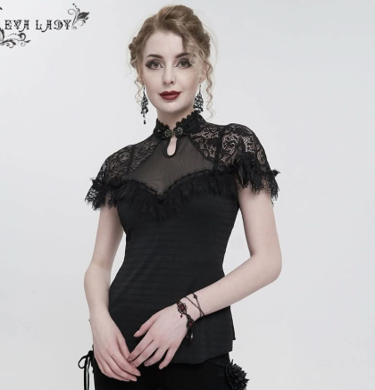 Viktorianisches Spitzentop von Devil Fashion