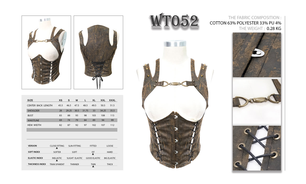 Gothic women underbust vest Steampunk by Devil Fashion
