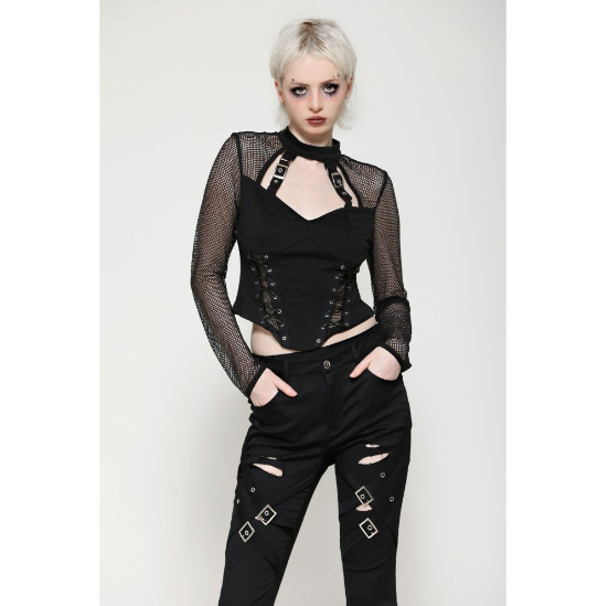 Mesh Corset Hybrid Top