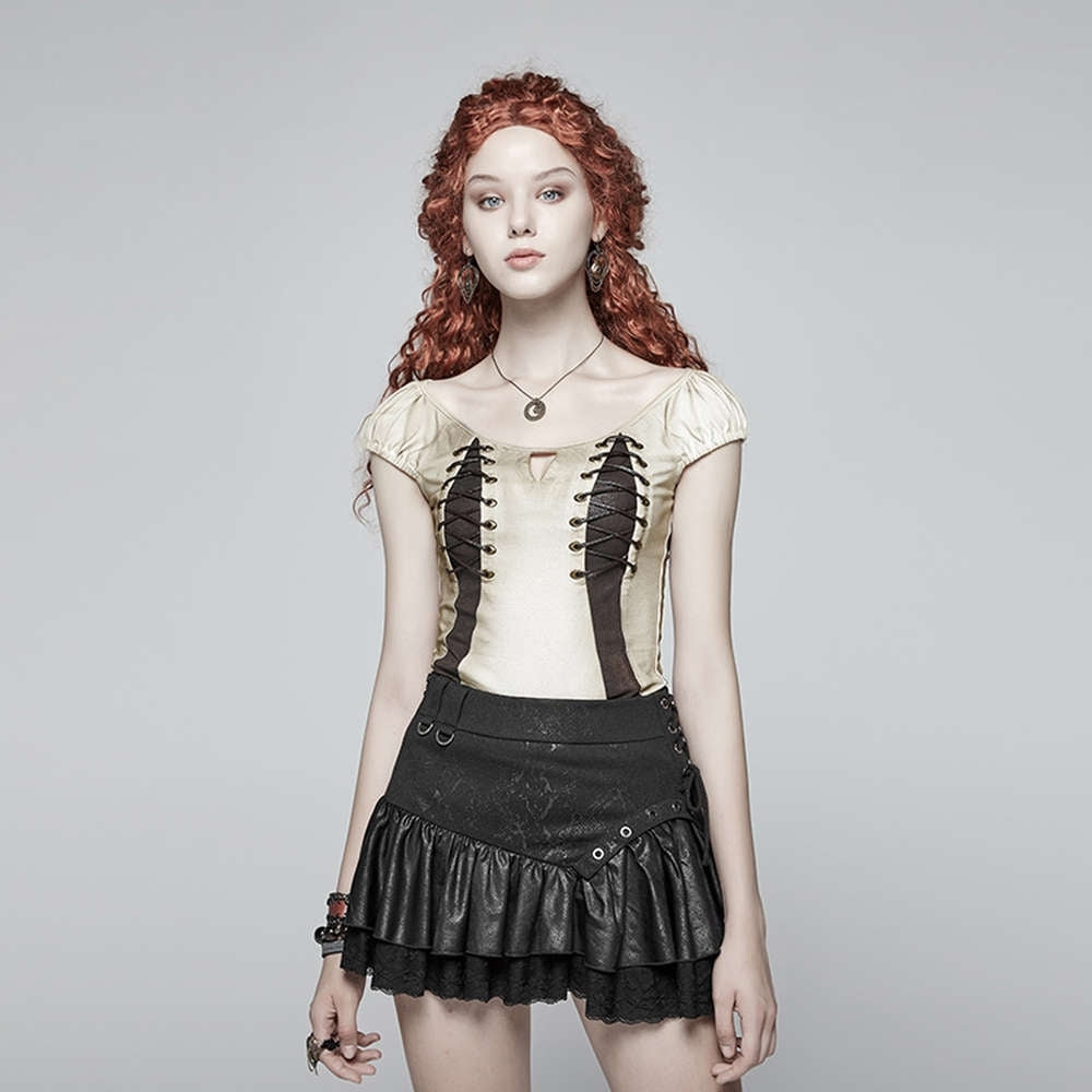 Vespa Steampunk Top White - Punk Rave