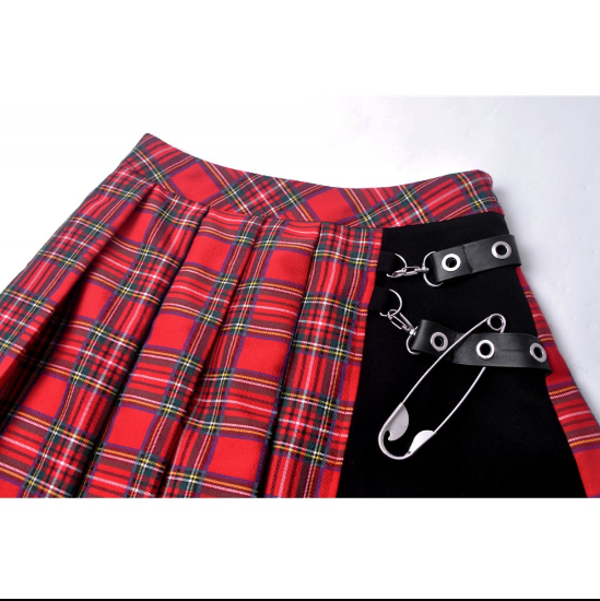 Roter Tartan Lady Kilt von Dark in Love