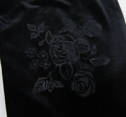 Schwarze Netz Rosen Schlagleggings von Devil Fashion