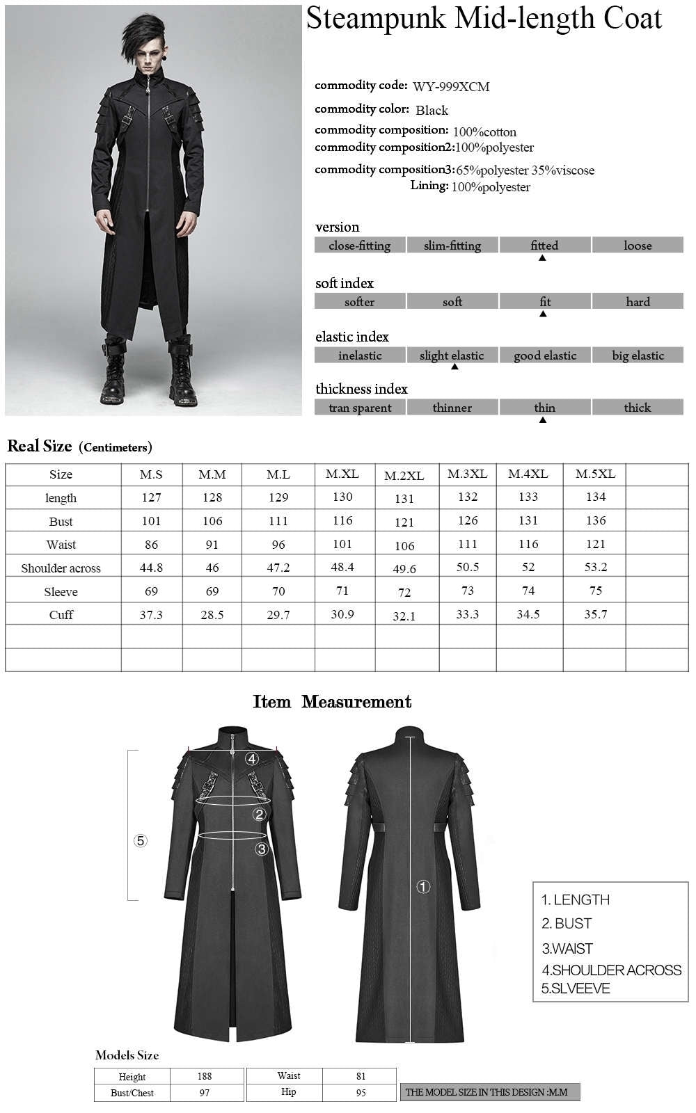 Dracarys Gothic Men Coat - Punk Rave
