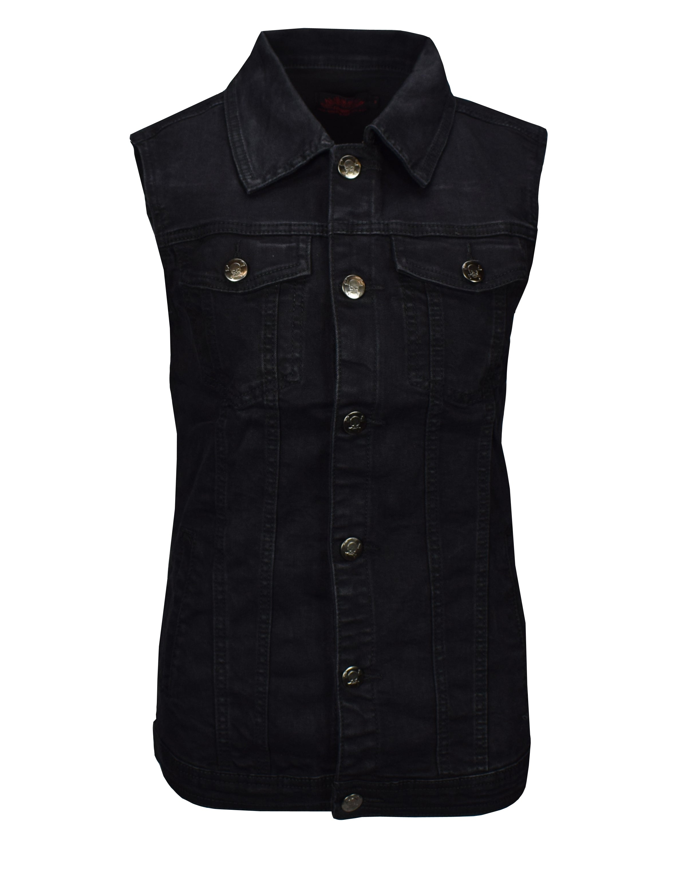 Jeans vest black women