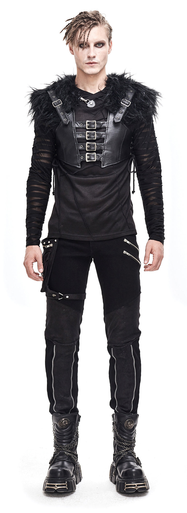 Gothic men vest Midnight Warrior by Devil Fashion