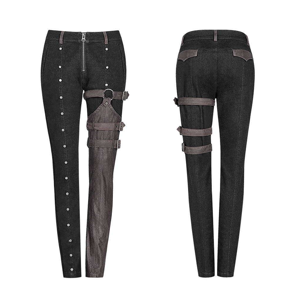 Ex Mashina Trouser Black brown - Punk Rave