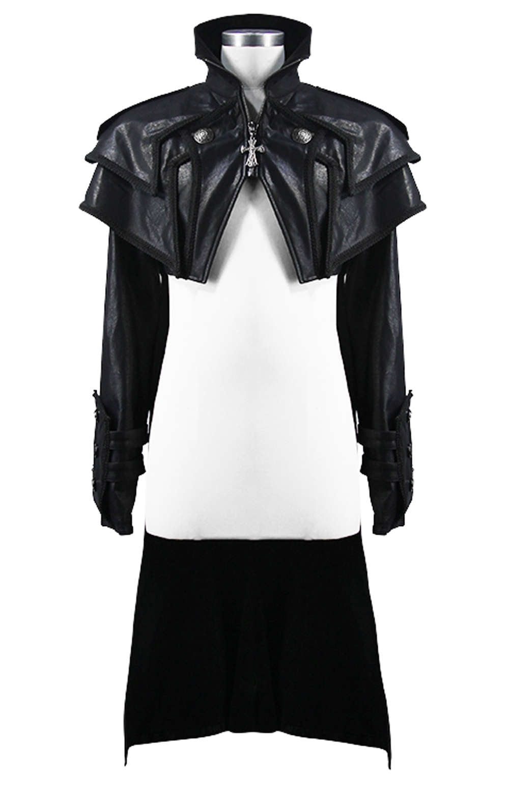 Devil Fashion Gothic Cape Coat Men Black