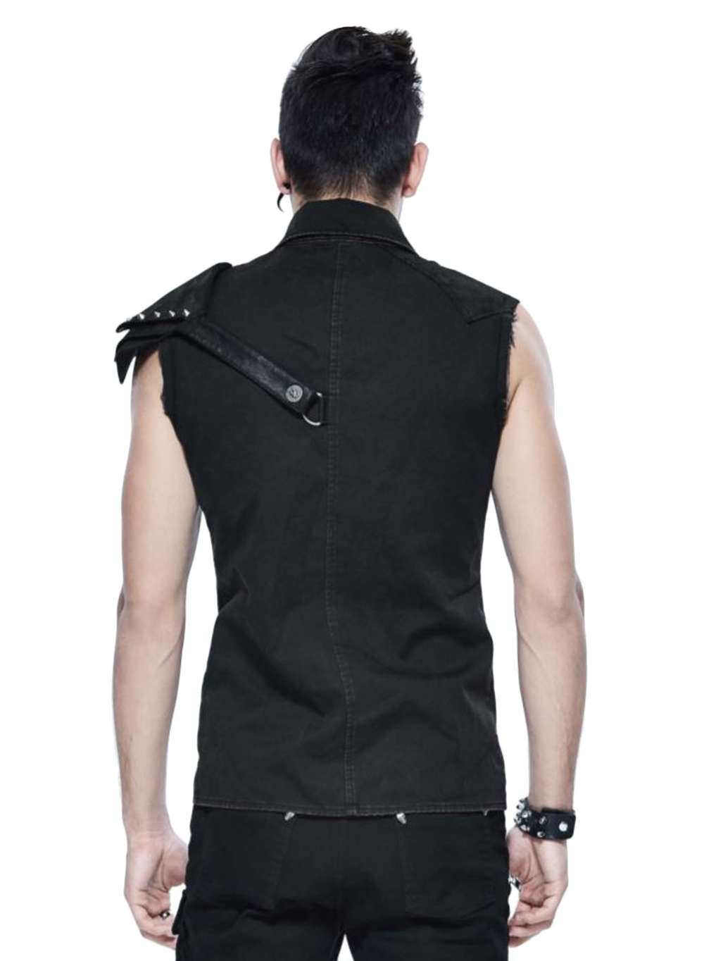 Gothic worker shirt with shoulder flap