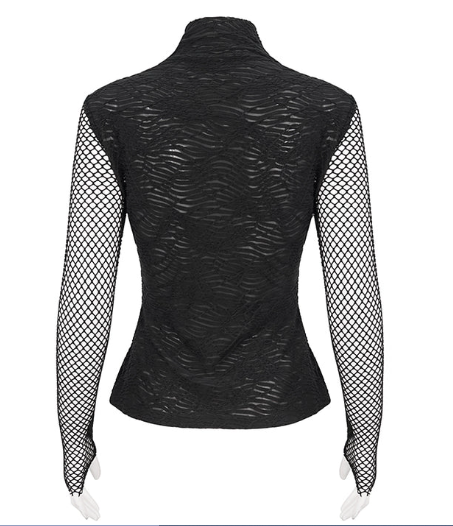 Goth Schatten Netz-Top von Devil Fashion