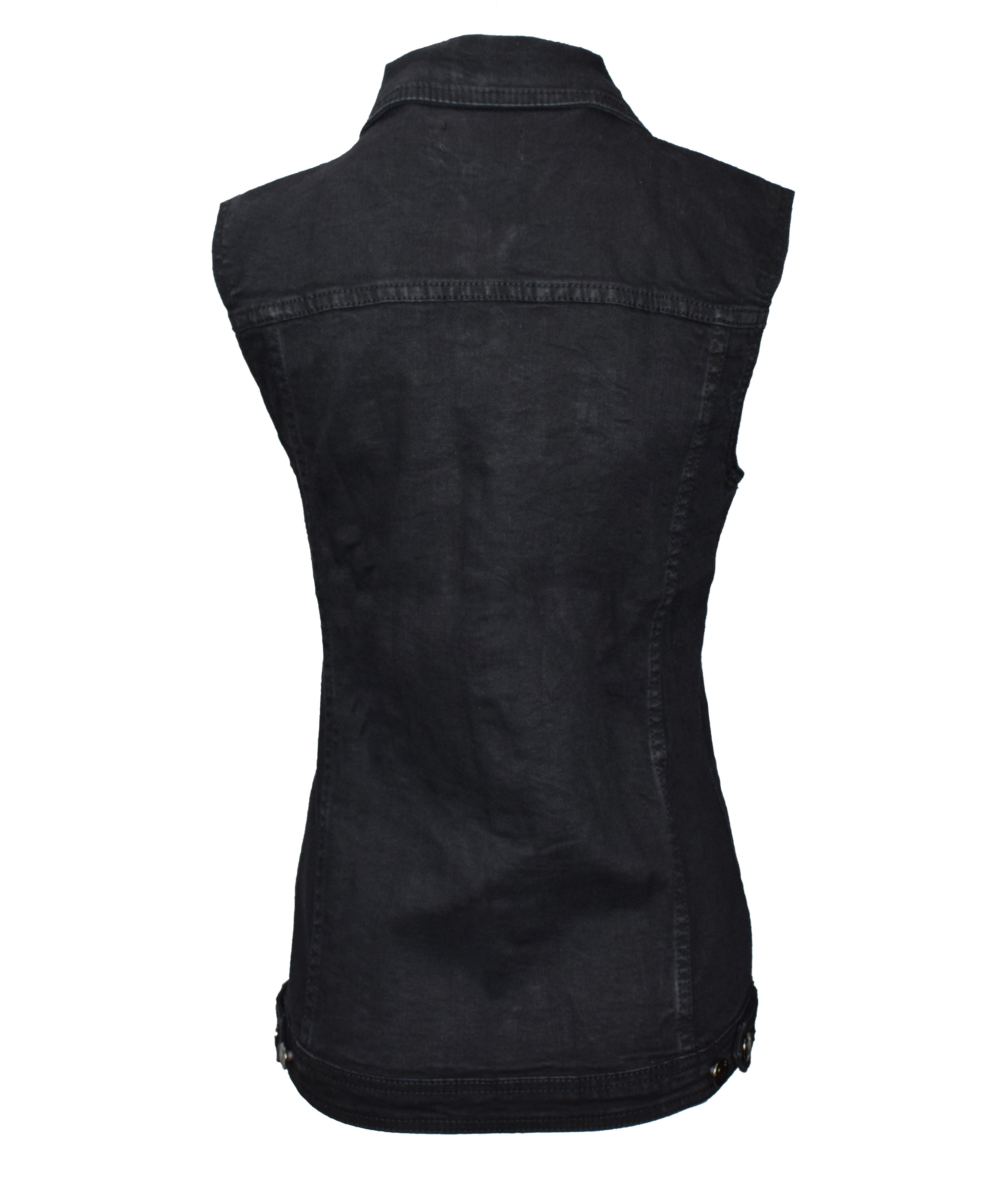 Jeans vest black women