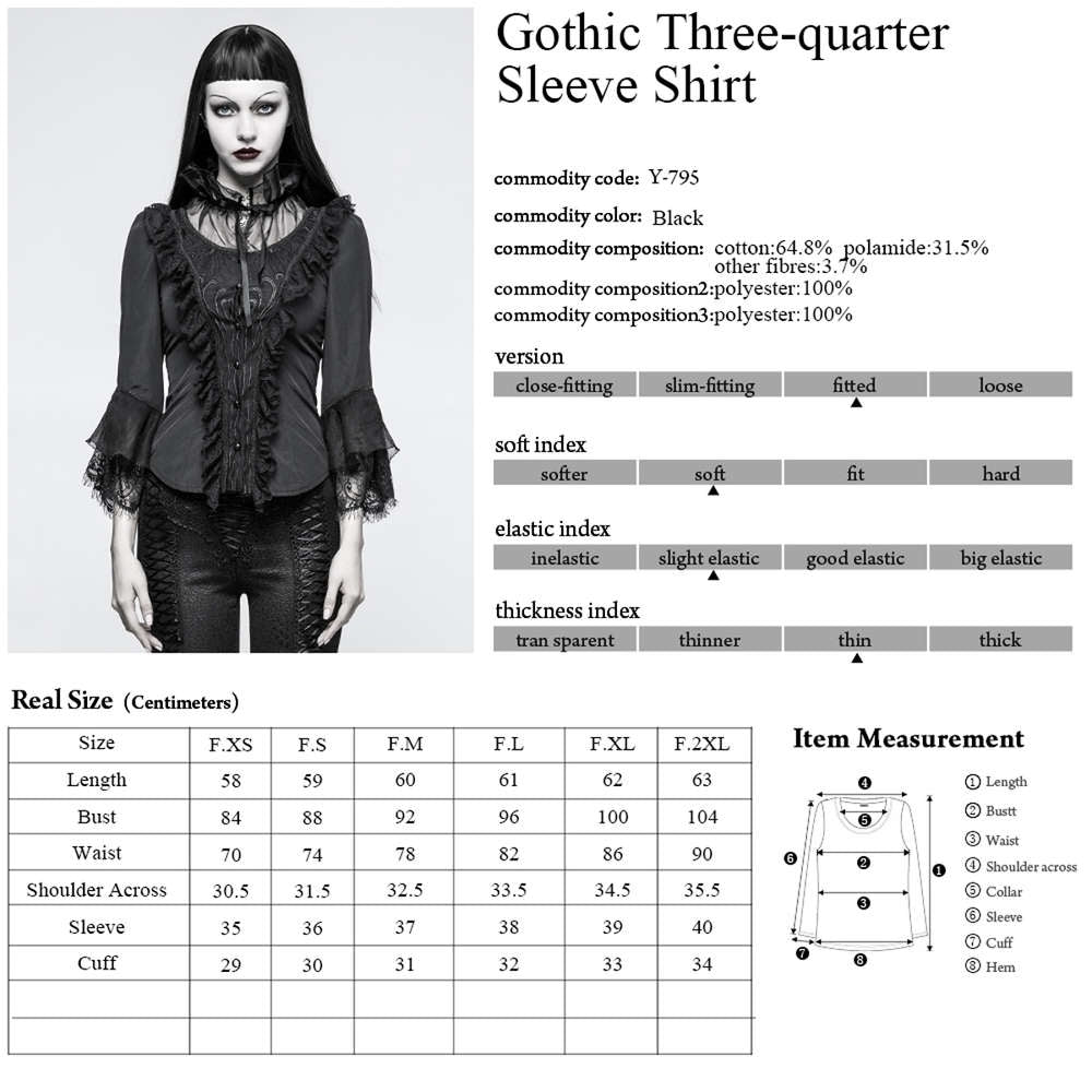 Black spirit Gothic Shirt - Punk Rave