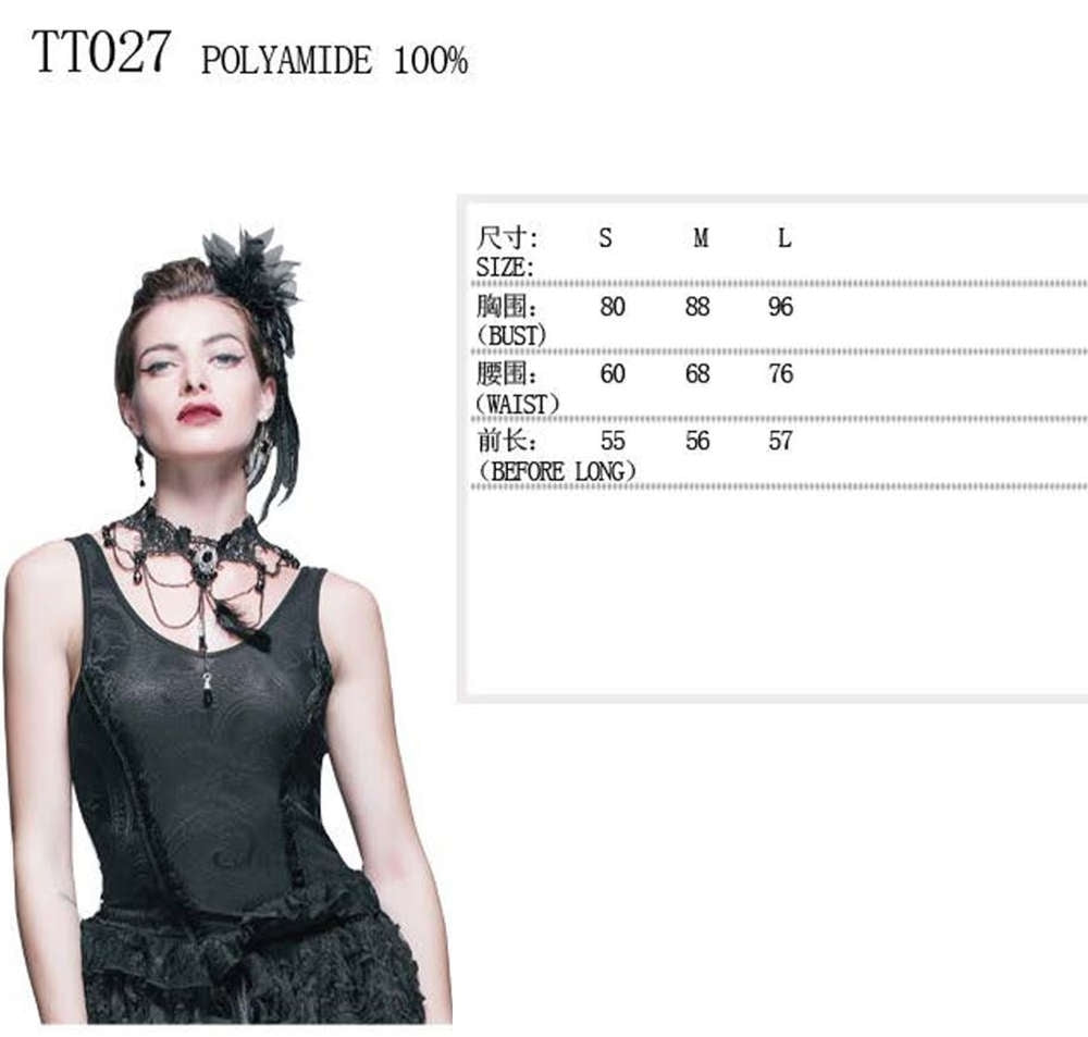 Corset look Gothic stretch top