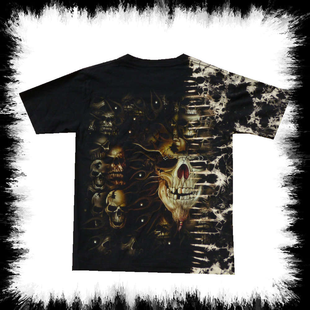 T Shirt Beard Skull Batik
