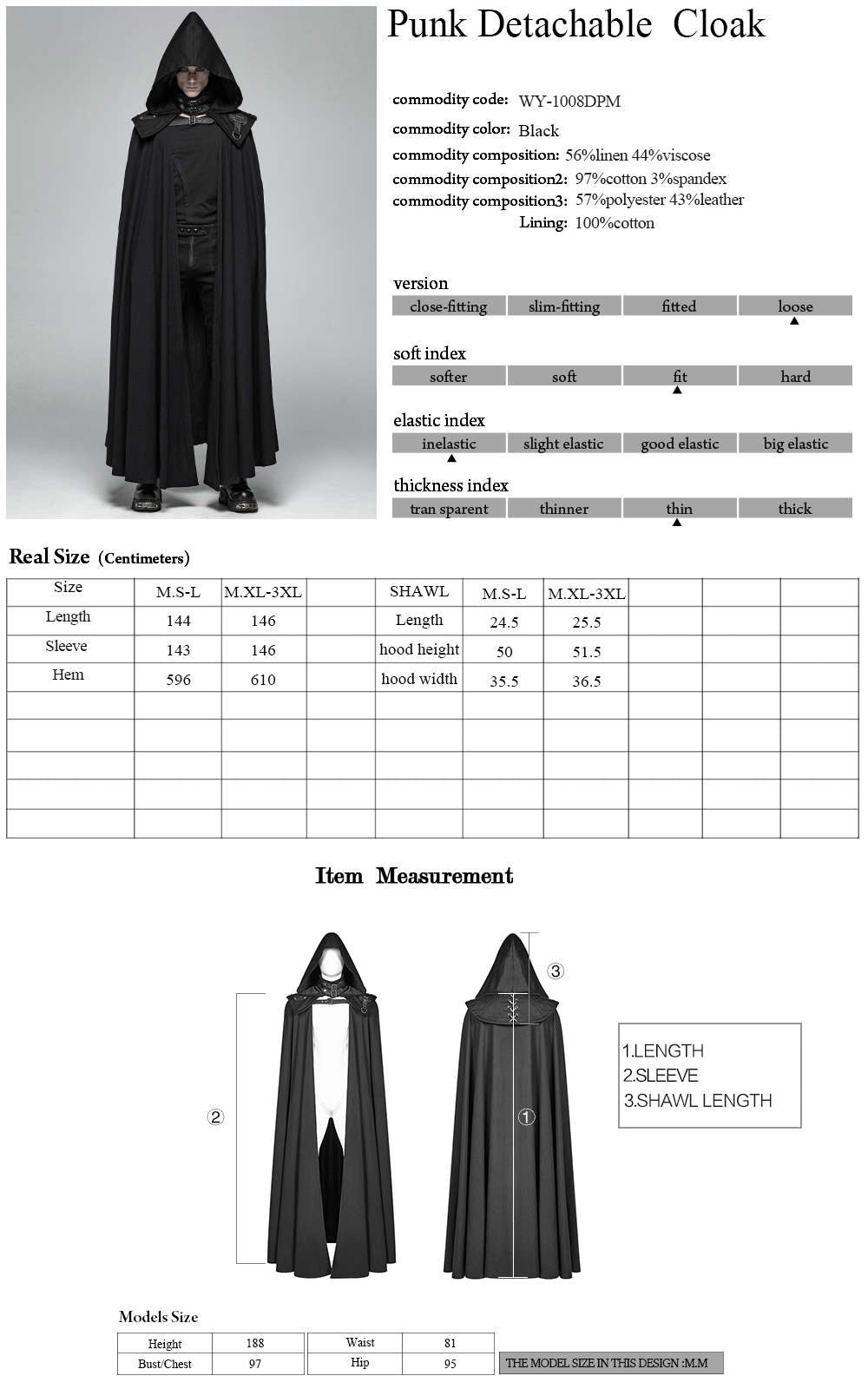 Cagliostro Gothic Cloak - Punk Rave