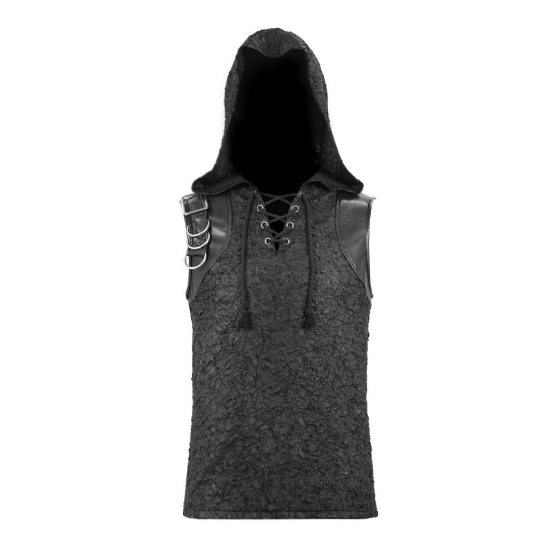 Gothic hooded tank top Assassin of Darkness