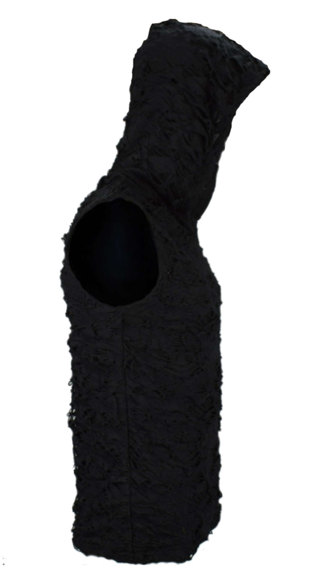 Gothic men's hooded shred tank top black