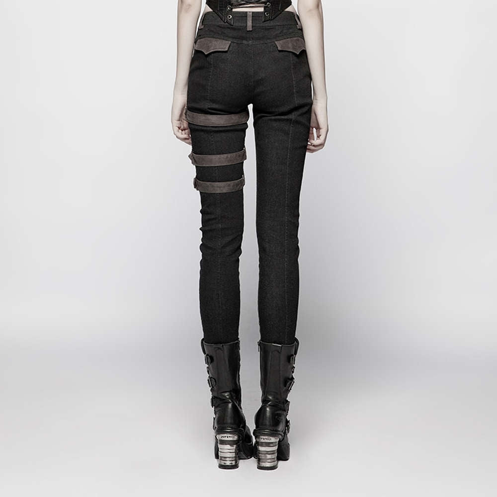 Ex Mashina Trouser Black brown - Punk Rave
