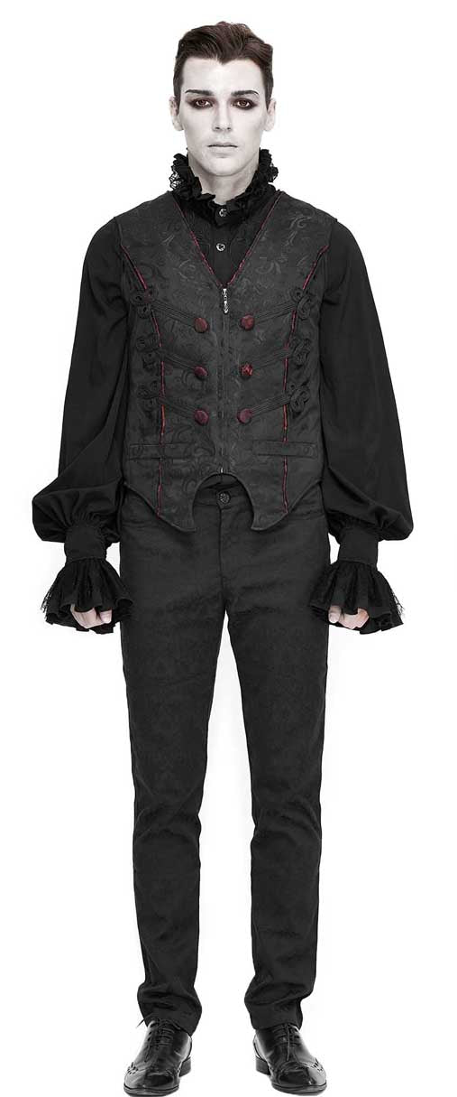 Gothic men's vest Tortuga Pirate by Devil Fashion