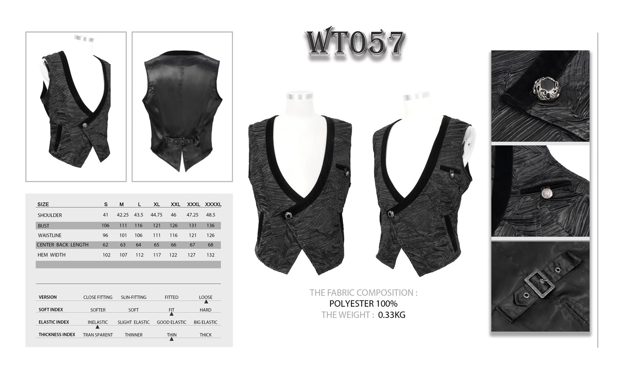 Gothic men vest brocade by Devil Fashion