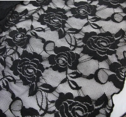 Schwarze Netz Rosen Schlagleggings von Devil Fashion