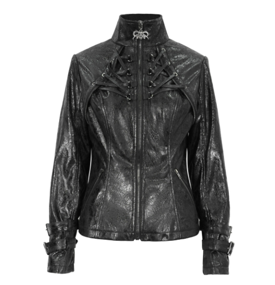 Gothic Kunstleder Jacke von Devil Fashion