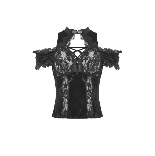 Midnight Duchess Lace Top