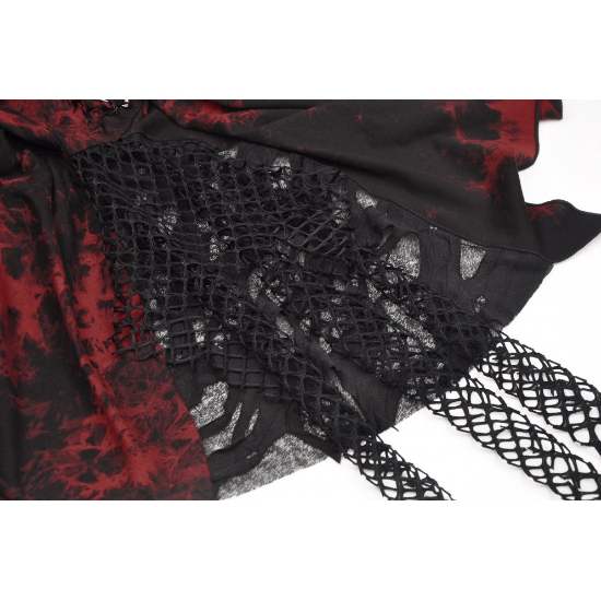 Punky rot-schwarzer Fetzendress von Dark in Love
