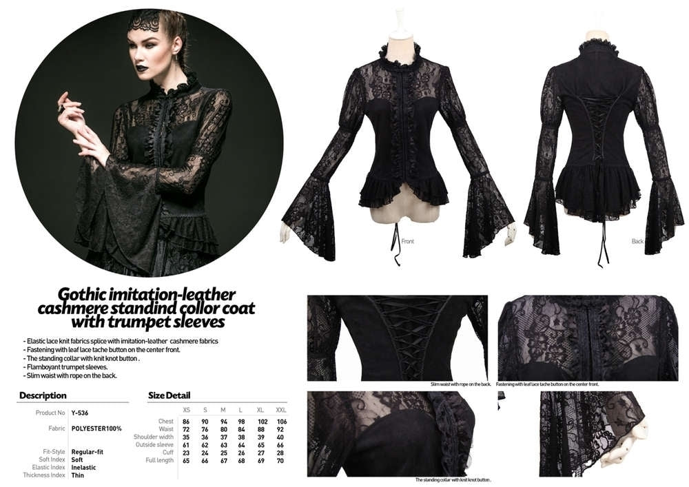 Fleur de Lys Gothic Blouse - Punk Rave