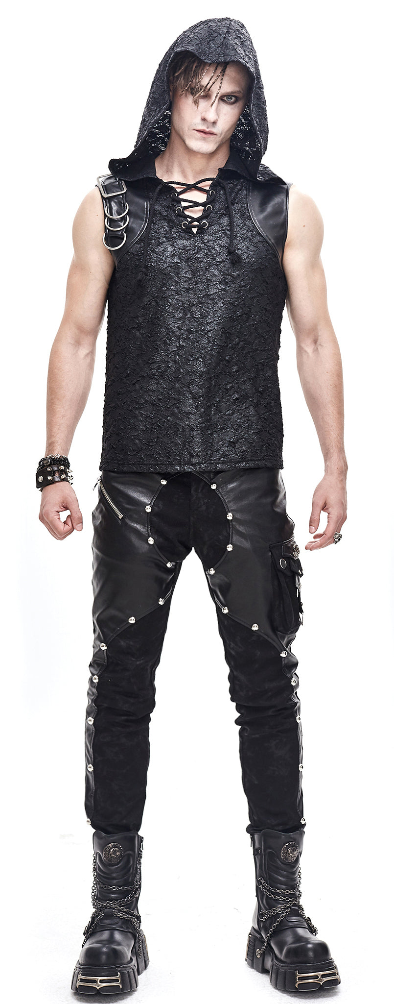 Gothic hooded tank top Assassin of Darkness