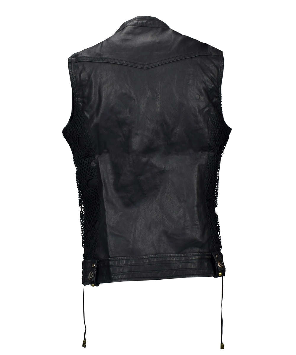 Black gothic leatherette vest