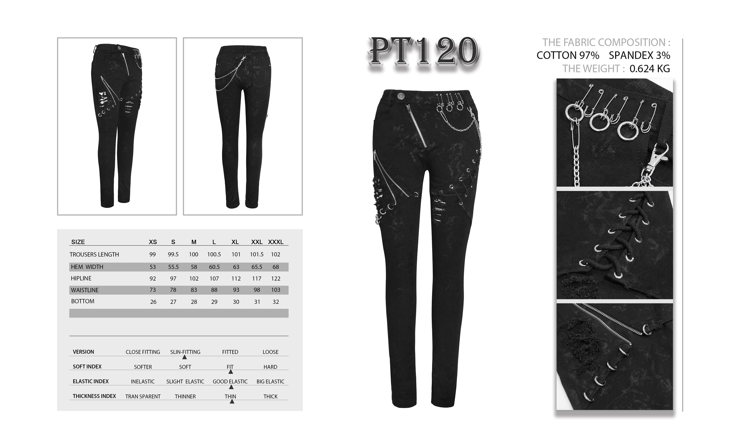 Gothic women pants Punk Queen by Devil Fashion