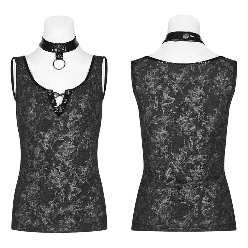 Gothic Black Smoke Top - Punk Rave