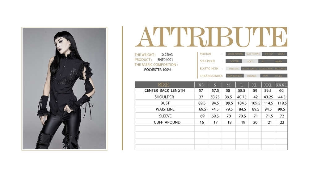 Devil Fashion - Black Gothic Ladies Blouse.