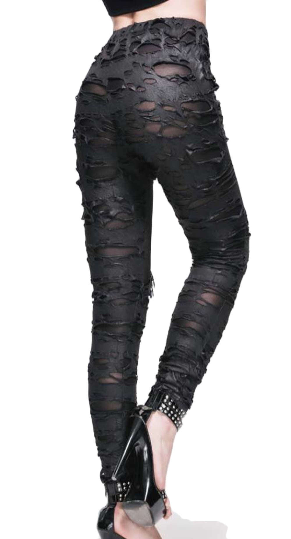 Gothic leggings with skeleton hands