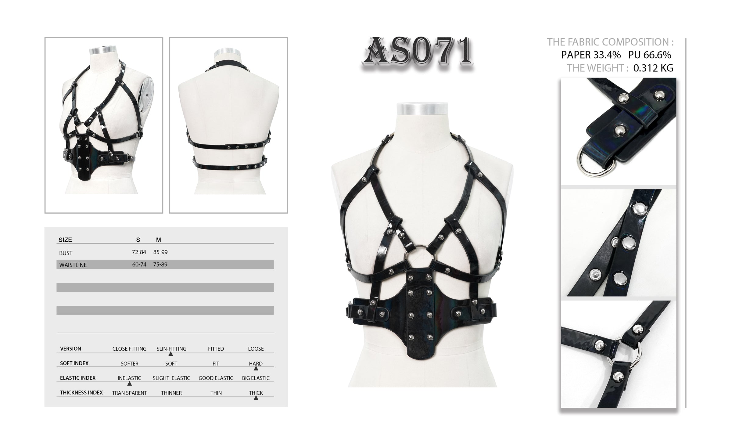 Gothic Harness Black Secret by Devil Fashion