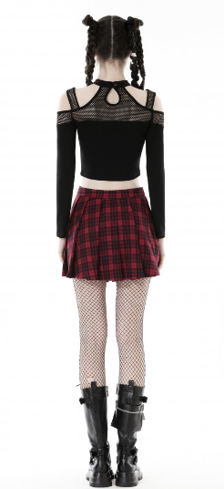 Bauchfreies Longsleeve mit Meshnet von Dark in Love