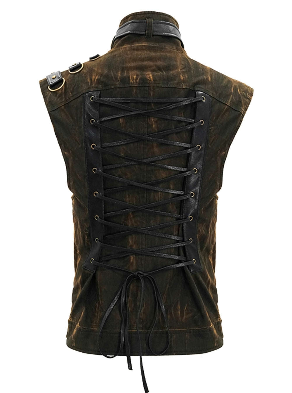 Devil Fashion Brown Gothic Men Vest