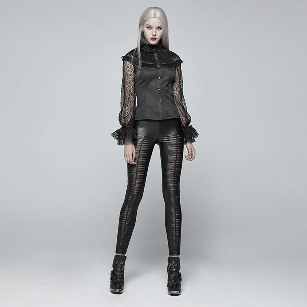Slasher Leggings Black - Punk Rave