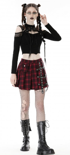 Bauchfreies Longsleeve mit Meshnet von Dark in Love