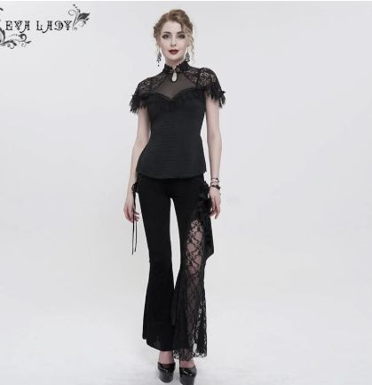 Viktorianisches Spitzentop von Devil Fashion