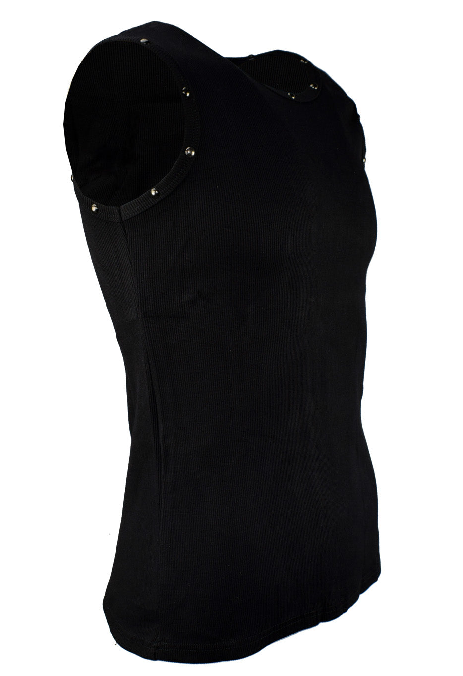 Gothic men's tank top rivets