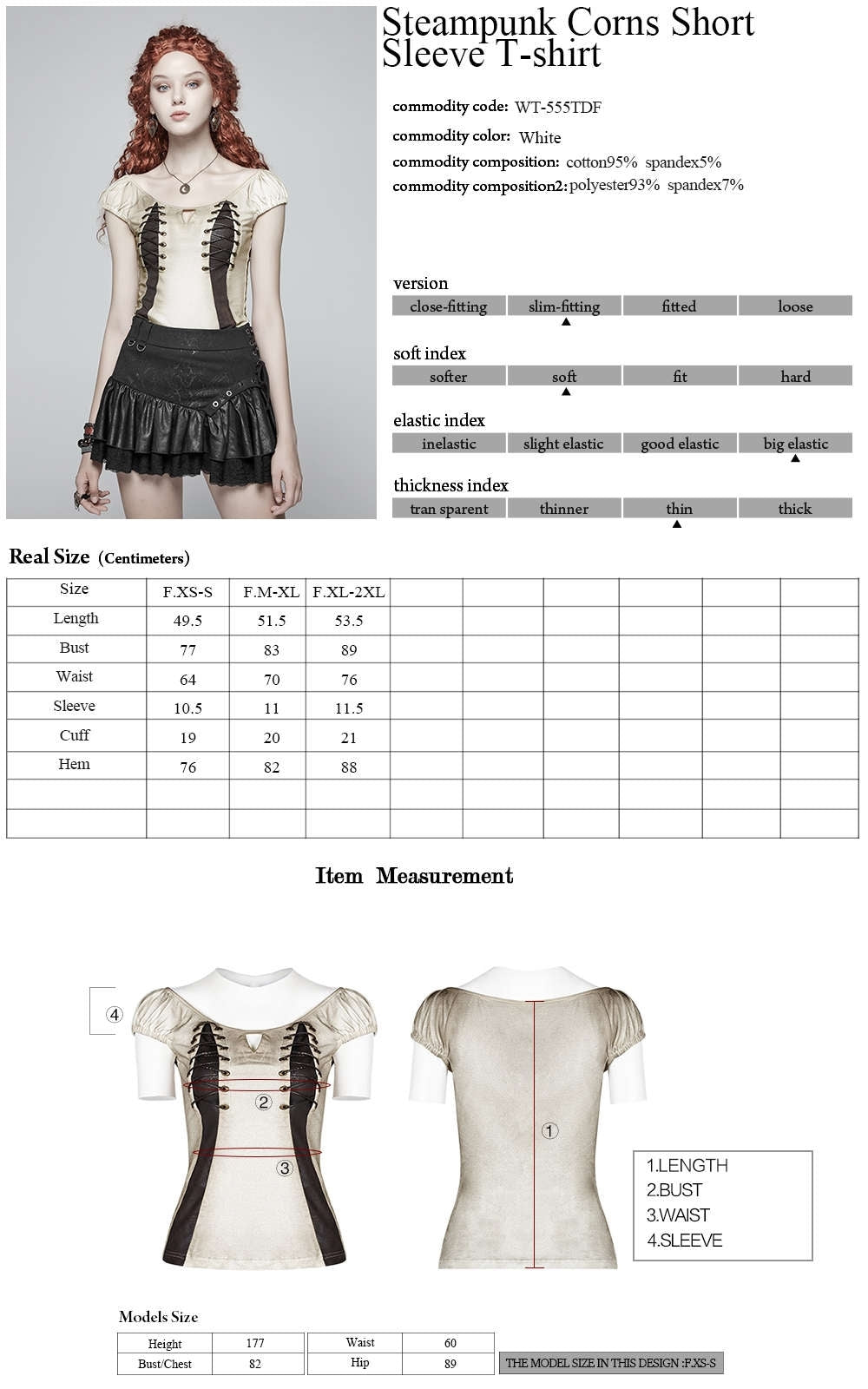 Vespa Steampunk Top White - Punk Rave