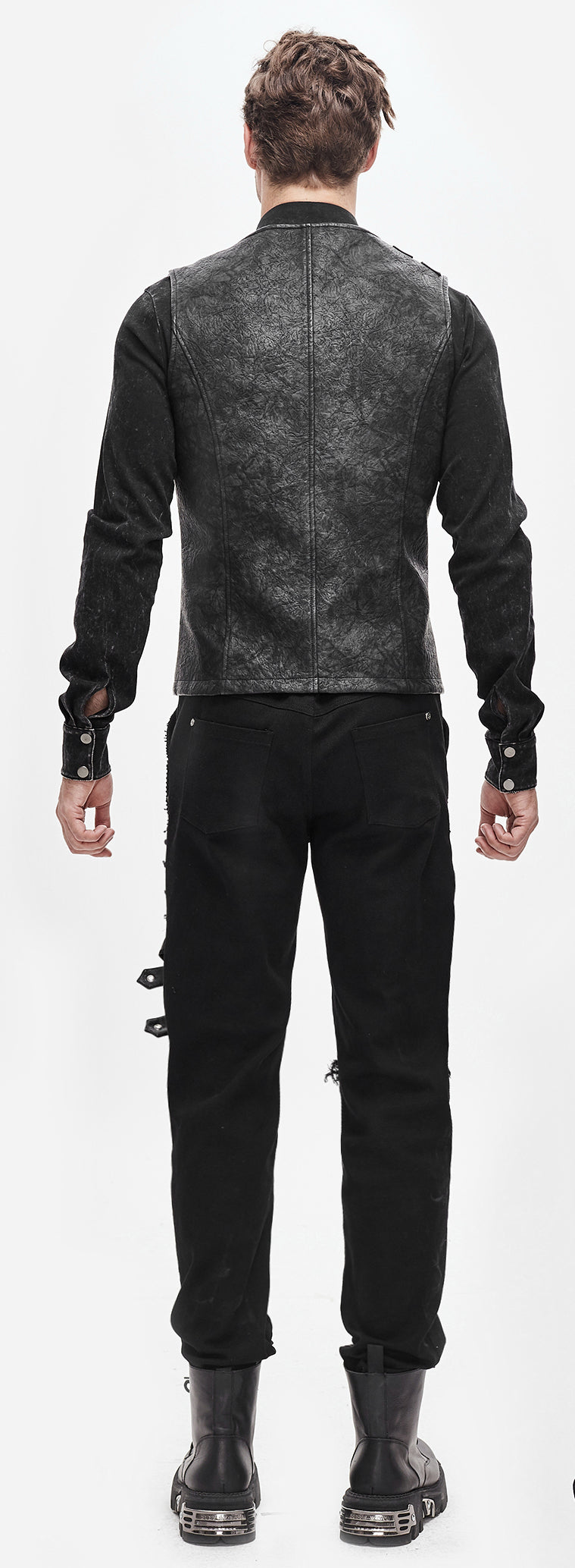 Gothic men vest Shadow by Devil Fashion