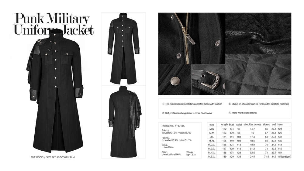 Gothic Dynasty Coat - Punk Rave