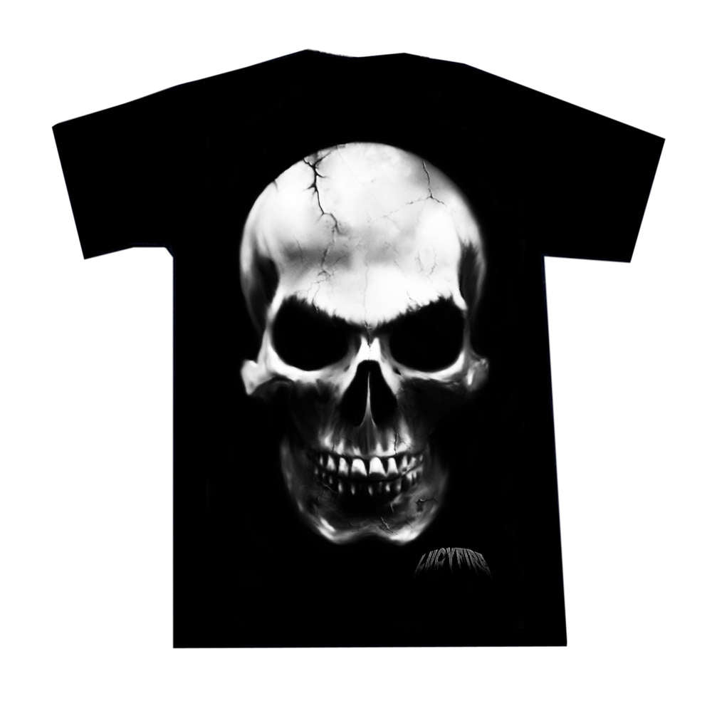 T Shirt Big White Skull